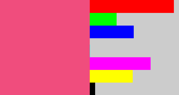 Hex color #f04d7d - warm pink