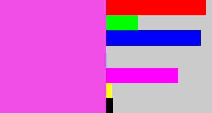Hex color #f04de4 - pink purple