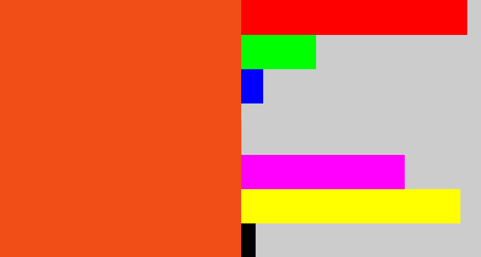 Hex color #f04e16 - reddish orange