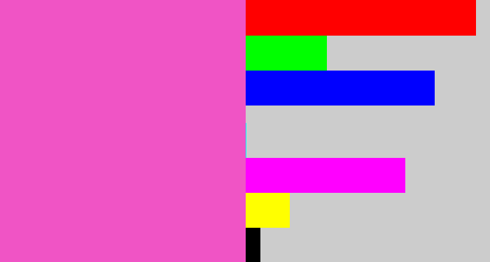 Hex color #f054c5 - purpleish pink