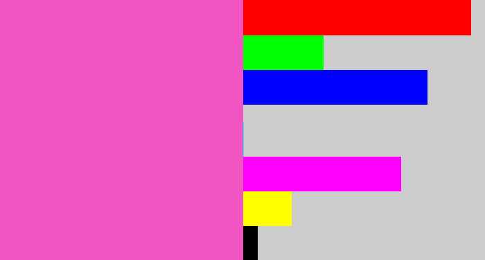Hex color #f055c1 - purpleish pink