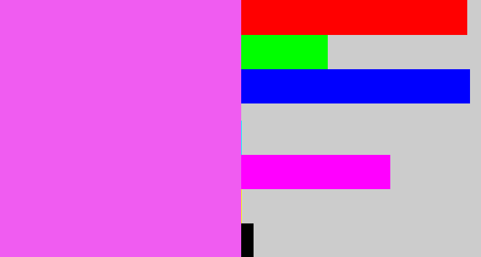 Hex color #f05cf1 - light magenta