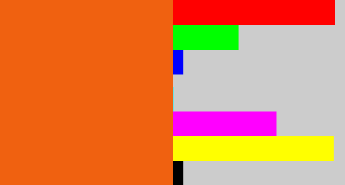 Hex color #f06110 - orange