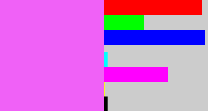 Hex color #f061f7 - light magenta