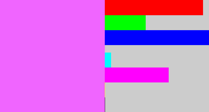 Hex color #f064ff - violet pink