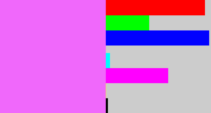 Hex color #f068fb - light magenta