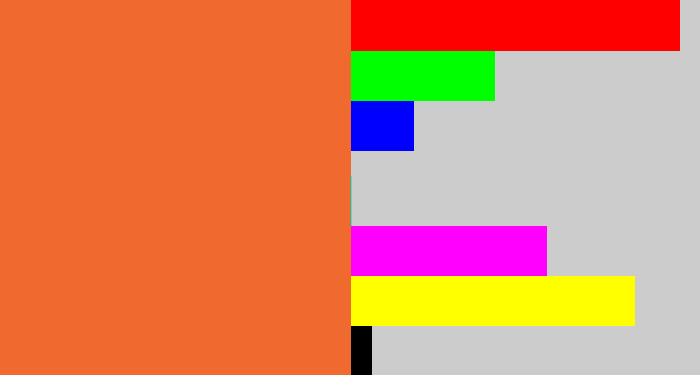 Hex color #f0692e - dusty orange