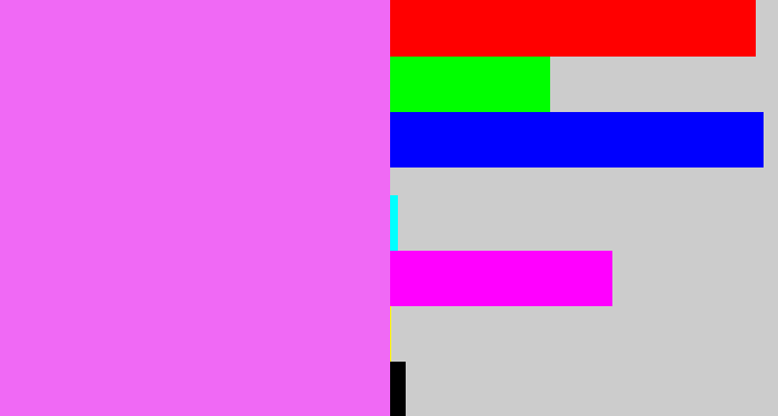 Hex color #f069f5 - light magenta