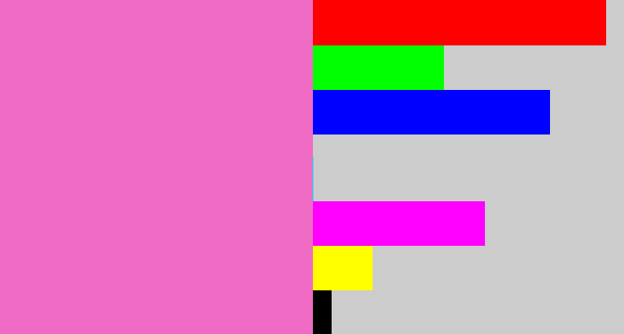 Hex color #f06bc3 - bubblegum