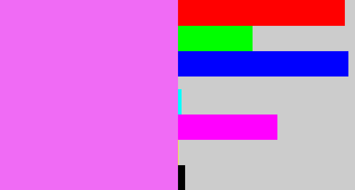 Hex color #f06bf5 - light magenta