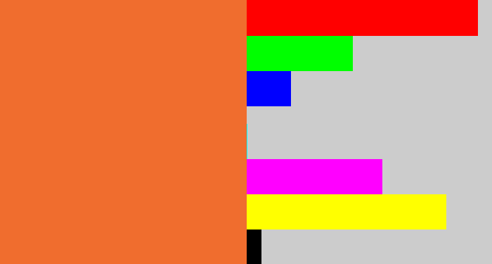 Hex color #f06d2e - dusty orange