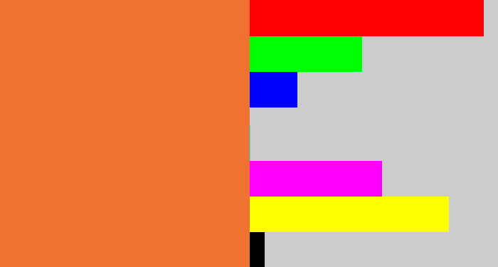 Hex color #f07230 - dusty orange