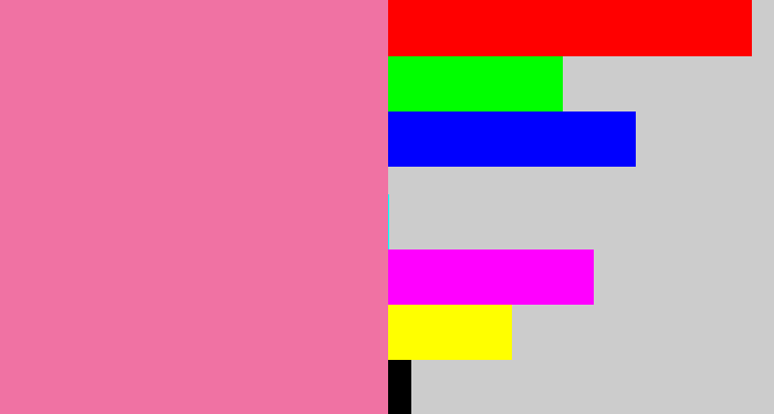 Hex color #f072a3 - carnation pink