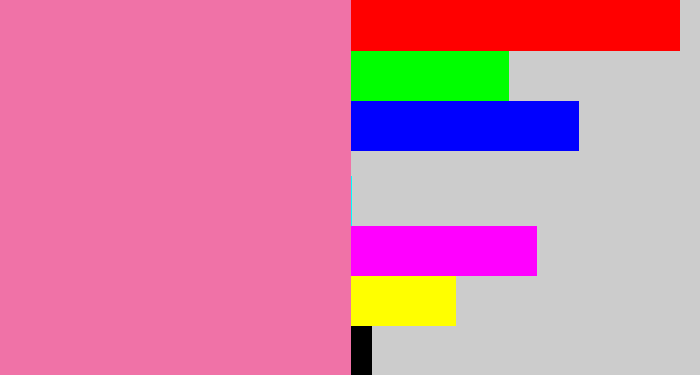 Hex color #f072a7 - bubble gum pink