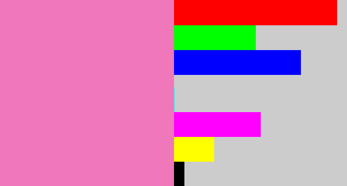 Hex color #f077b9 - bubblegum