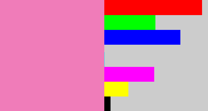 Hex color #f07cb9 - pink