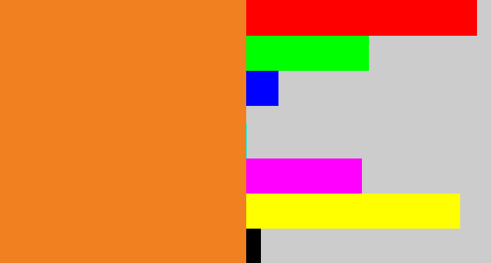 Hex color #f08020 - dusty orange
