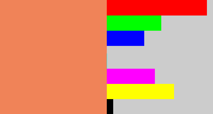 Hex color #f08358 - orangish
