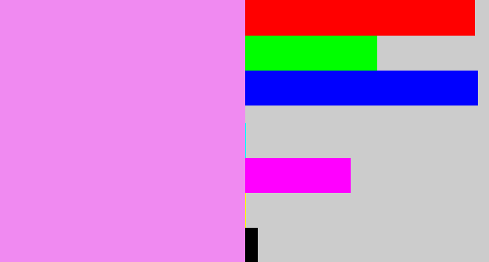 Hex color #f08af1 - purply pink