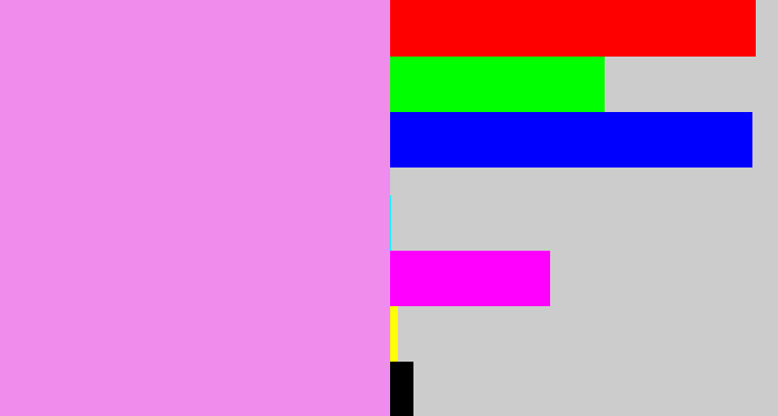 Hex color #f08dec - purply pink