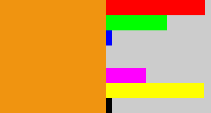 Hex color #f09410 - tangerine