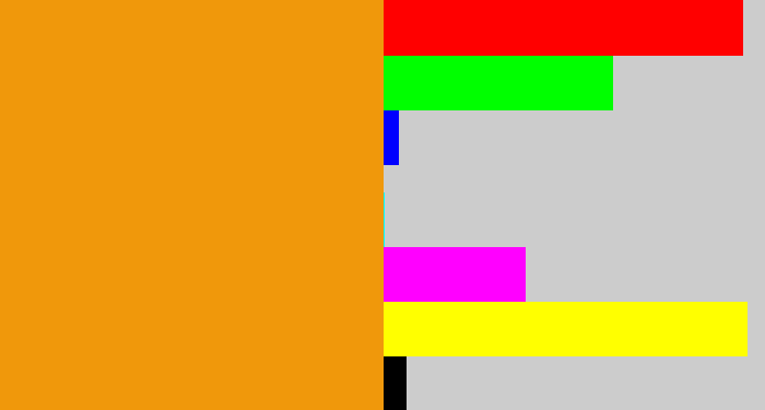 Hex color #f0980b - tangerine
