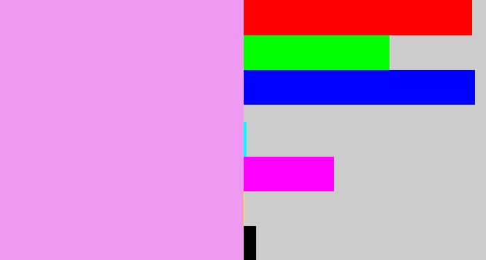 Hex color #f099f3 - lilac