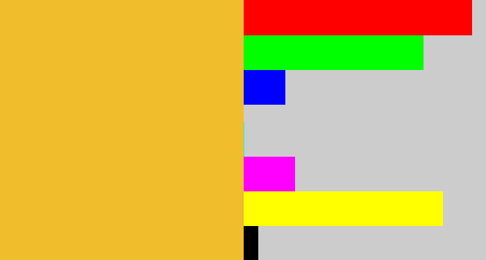 Hex color #f0bd2c - macaroni and cheese