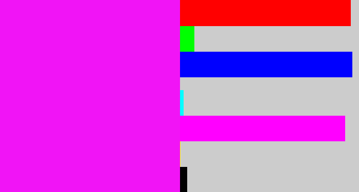 Hex color #f114f6 - pink/purple