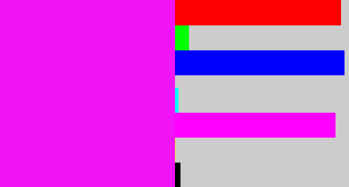 Hex color #f114f7 - pink/purple