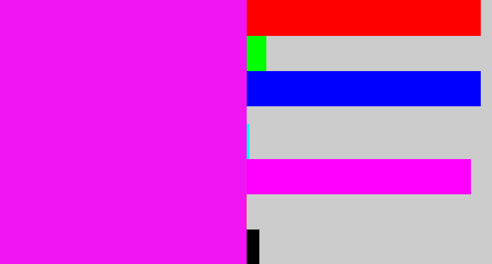 Hex color #f115f3 - pink/purple