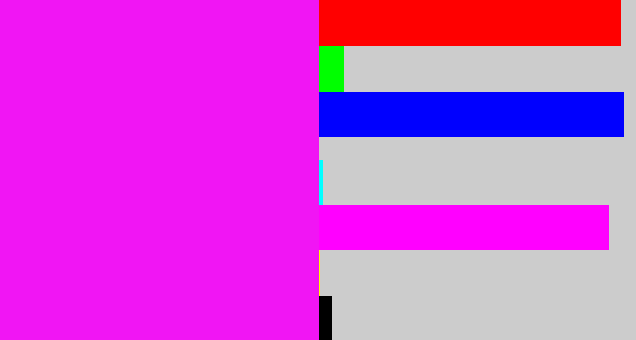 Hex color #f115f4 - pink/purple