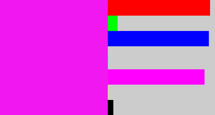 Hex color #f117f0 - pink/purple