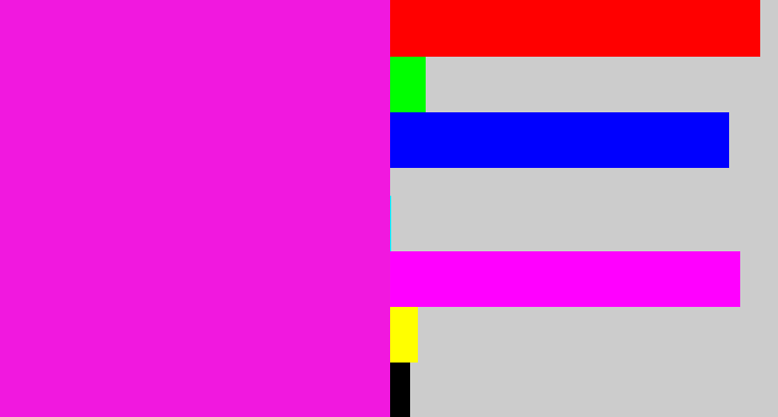 Hex color #f118df - pink/purple