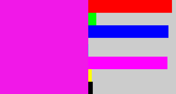 Hex color #f118e8 - pink/purple