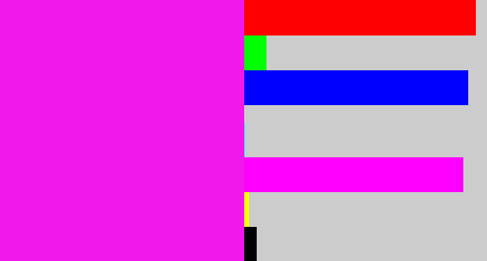 Hex color #f118eb - pink/purple