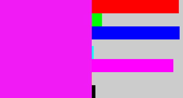 Hex color #f11cf5 - pink/purple