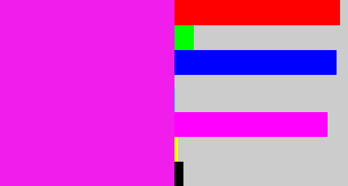 Hex color #f11dec - pink/purple