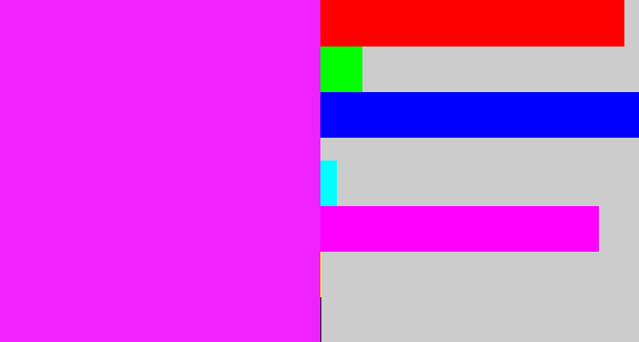 Hex color #f120ff - pink/purple