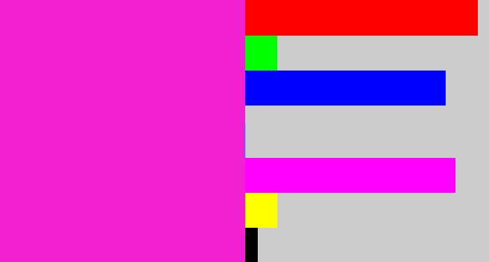 Hex color #f121d2 - pink/purple