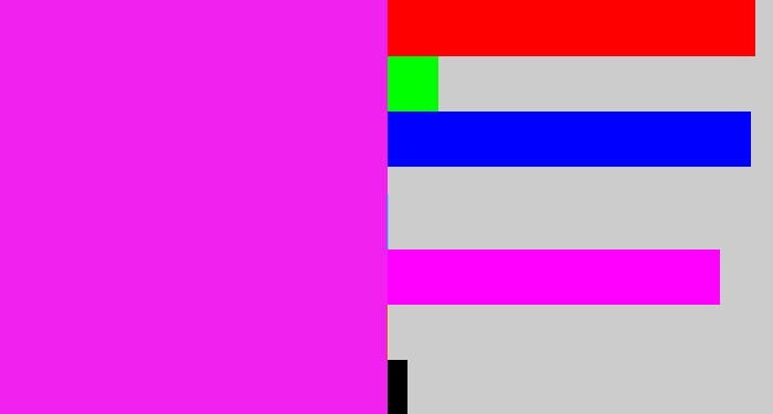 Hex color #f121f0 - pink/purple