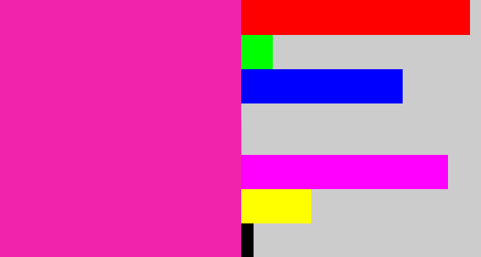 Hex color #f122ab - shocking pink