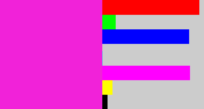 Hex color #f122d9 - pink/purple