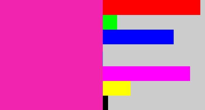 Hex color #f124b0 - bright pink