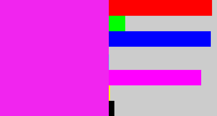 Hex color #f125ef - pink/purple