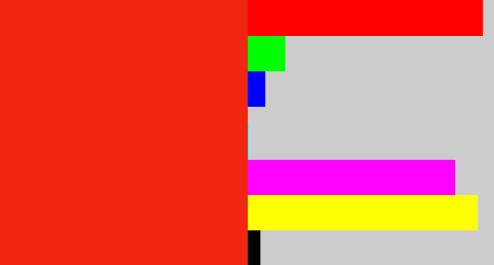 Hex color #f12611 - vermillion