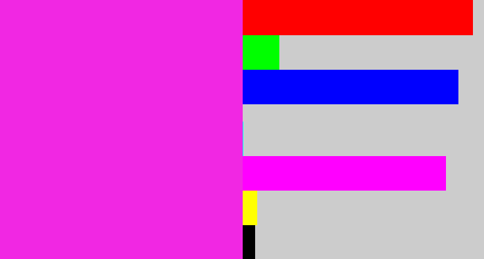 Hex color #f127e3 - pink/purple