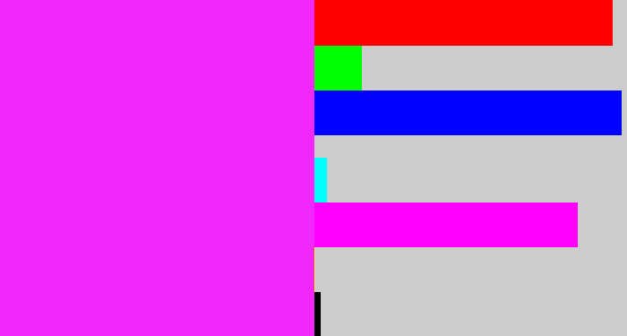 Hex color #f127fb - pink/purple