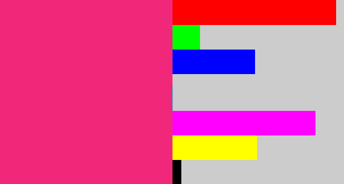 Hex color #f1287a - darkish pink