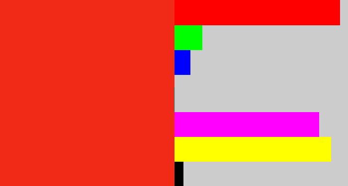 Hex color #f12917 - vermillion